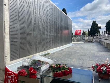 NUESTRA COMPAÑERA JUNCAL REPRESENTO A LAGUNA EN EL HOMENAJE A LOS REPRESALIADOS DE LA GUERRA CIVIL DEL 14 DE ABRIL