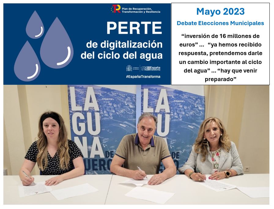 “LA FOTO QUE NO PUDO SER”   LAGUNA DE DUERO VUELVE A PERDER LA OPORTUNIDAD DE DISPONER DE FONDOS EUROPEOS PARA MEJORAR LA EFICIENCIA DEL CICLO URBANO DEL AGUA